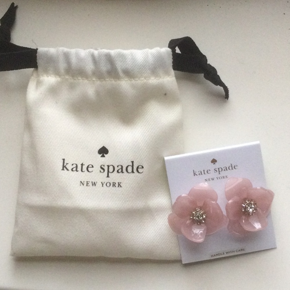 Kate Spade pink flower earrings